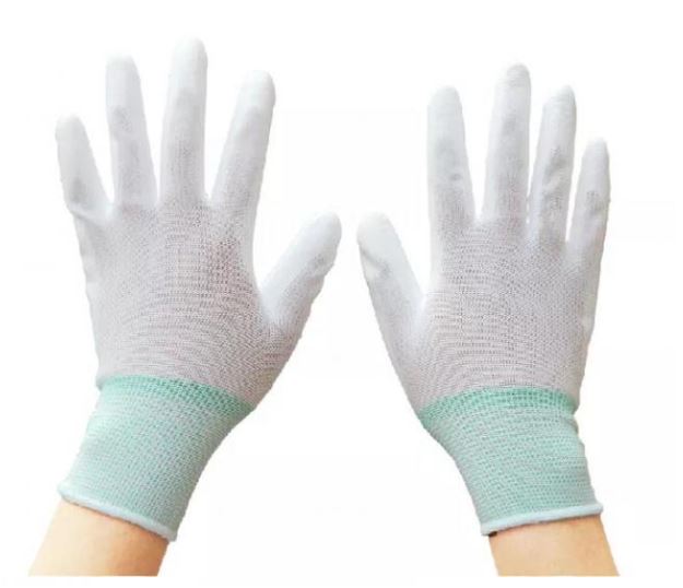 Carbon conductive PU palm fit gloves